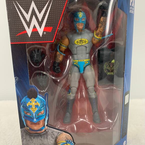 WWE 2022 Elite Collection 6" Rey Mysterio Wrestling Figure Blue Grey Top Picks - Picture 2 of 7